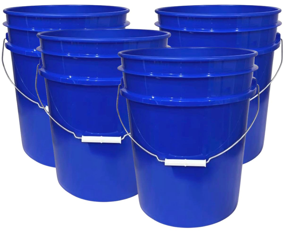 House Naturals 5 Gallon Premium HPDE Plastic Bucket - Made in USA Food Grade Container, BPA Free All Purpose Pail (5, Red)