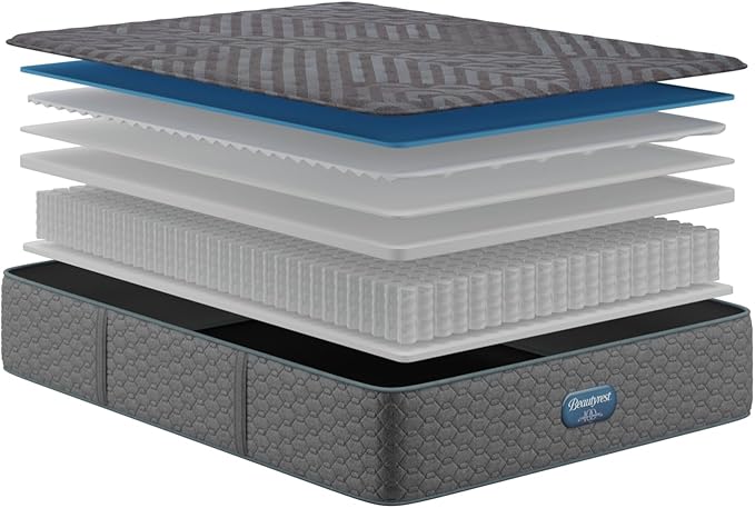Beautyrest Days End Plush 14" Mattress - Twin - Cooling Tech, Supportive Durable Pocketed Coils, Pressure Relief, Motion Separation; 100 Night Sleep Trial and 10 Year Warranty