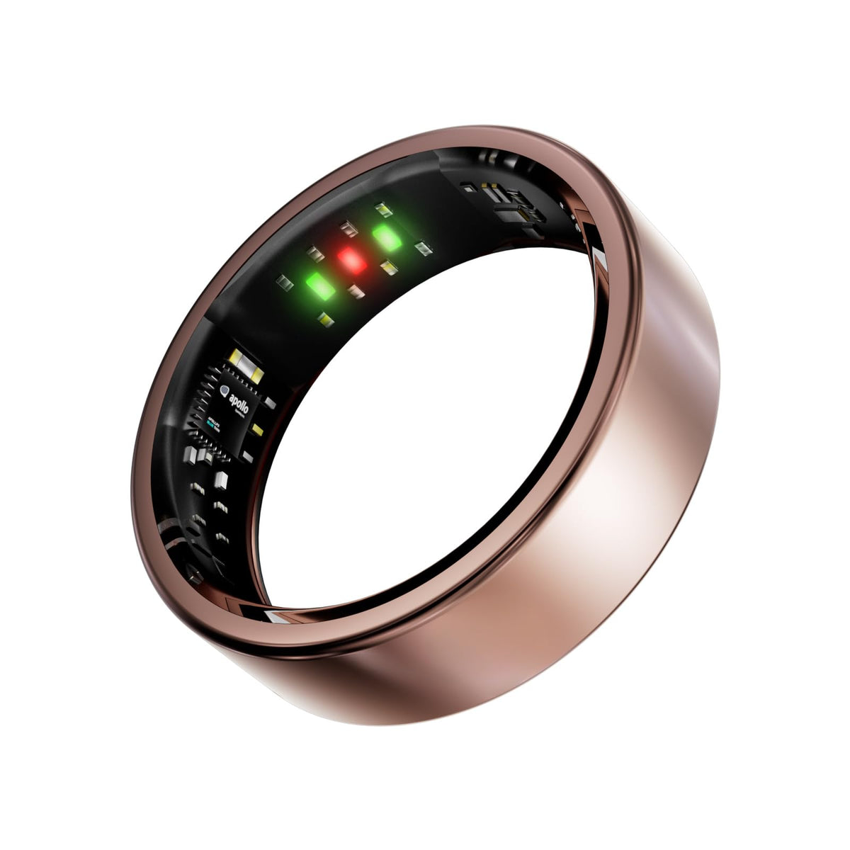 Victormont Titanium Smart Ring, Sleep & Activity Tracking Ring with Heart Rate, HRV, Stress Insights, 7-Day Battery Life, No Subscription, IP68 Waterproof, iOS & Android Compatible (Rose Gold, 7)