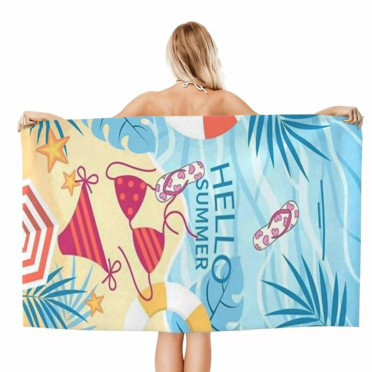 LMKLOP Cute Beach Towel for Women/Adults, Personalized Microfiber Beach Towels Bulk, Quick Dry Beach Towel for Pool, Lightweight Bath Towels Oversized Clearance 30"x 60"