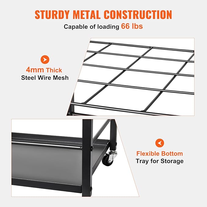 VEVOR Blueprint Storage Rack, 20 Slots Blueprint Holder with Wheels, Mobile Metal Blueprint Storage Cart for Map Poster Architectural Construction Plan, Roll File Organizer for Home, Office, School