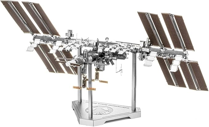 Metal Earth Fascinations Premium Series International Space Station 3D Metal Model Kit Bundle with Tweezers