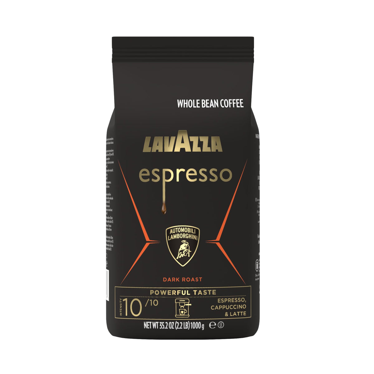 Lavazza Super Crema Whole Bean Coffee, Medium Espresso Roast, Arabica and Robusta Blend, 2.2 lb Bag, Package May Vary (Pack of 1)