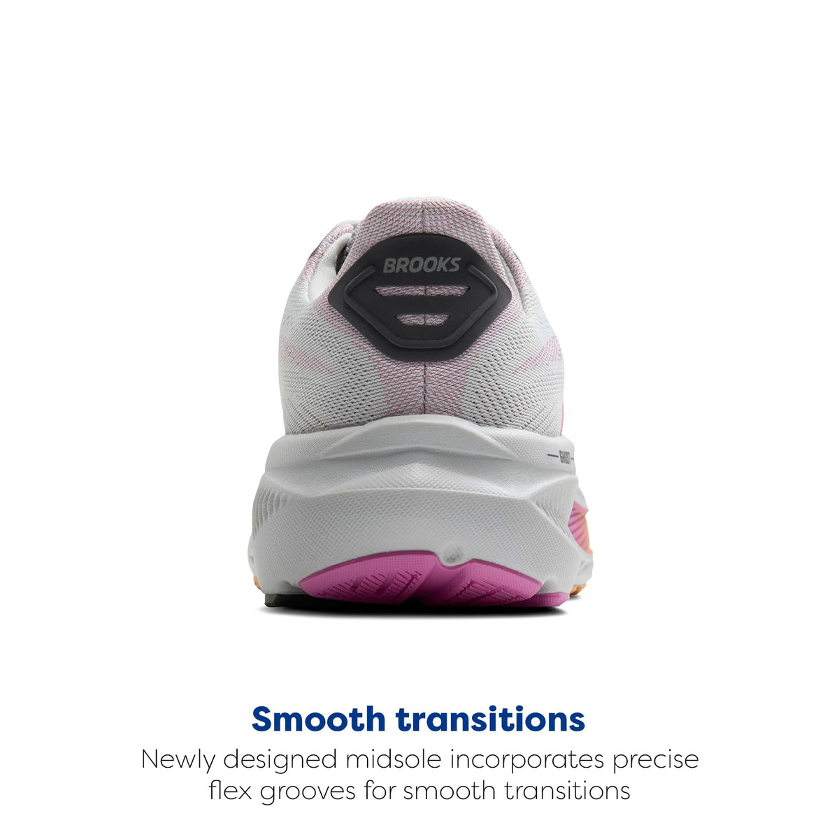Brooks Women’s Ghost 17 Neutral Running Shoe - Oyster/Apricot/Pink - 7.5 Medium