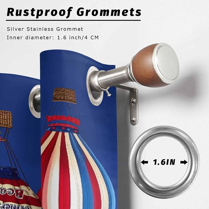 Independence Day Waterproof Outdoor Curtains