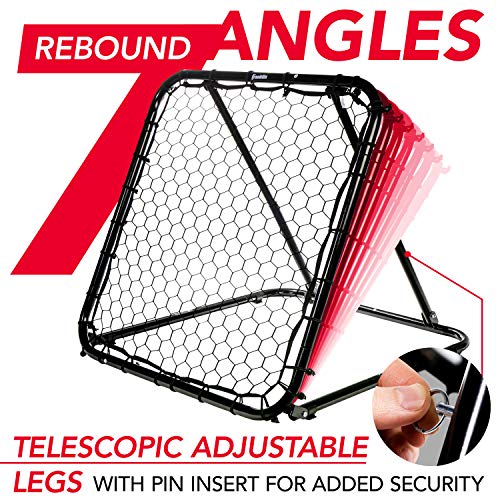 Franklin Sports Basketball Pass Back Rebounder Net - Multi-Sport Training Rebound Screen - Perfect for Passing and Shooting Practice - 3' x 3', Black (92499X)