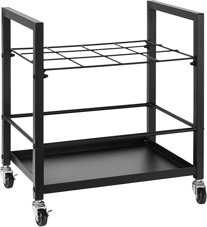 VEVOR Blueprint Storage Rack, 12 Slots Blueprint Holder with Wheels, Mobile Metal Storage Cart for Map Poster Architectural Construction Plan, Roll File Organizer for Home, Office, School