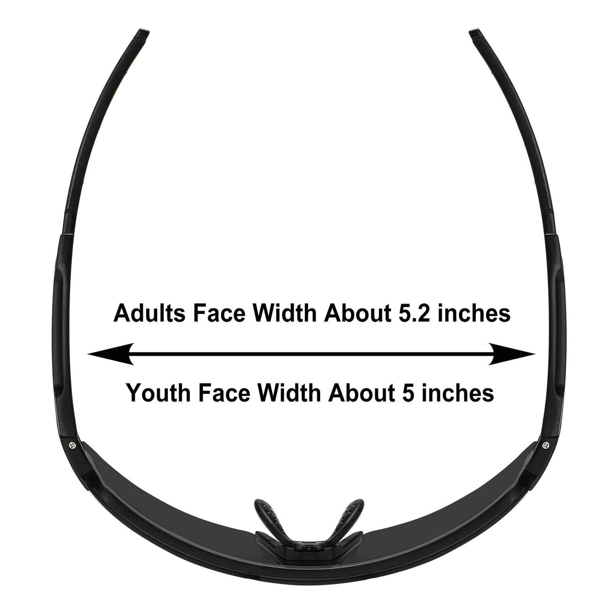 OMEKOL Age 8-18 Youth Polarized Baseball Sunglasses Boys Girls Sports Sun Glasses UV400 Goggles Head Width Less Than 5 Inch- AP8-S
