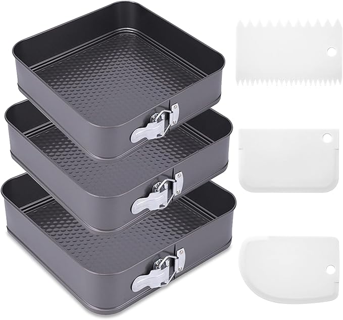 Rectangle Springform Pan Set with Removable Bottom Nonstick Cheesecake