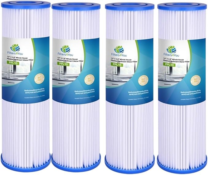 CFS – 4 Pack Pleated Polyester Water Filter Cartridges Compatible