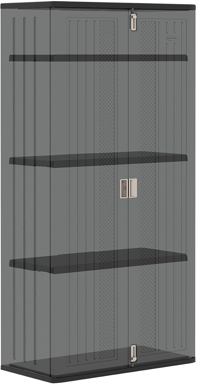 Suncast Mega Tall Storage Cabinet, Black