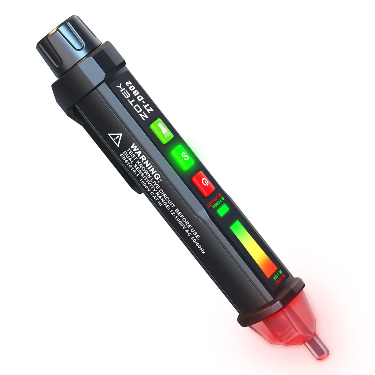 Zoyi DB02 AC Voltage Detector - Non-Contact Voltage Tester Pen with Break-Point Testing, Dual-Range 12V-1000V/48V-1000V,Electrical Tester for Home, Electricians & DIY Enthusiasts