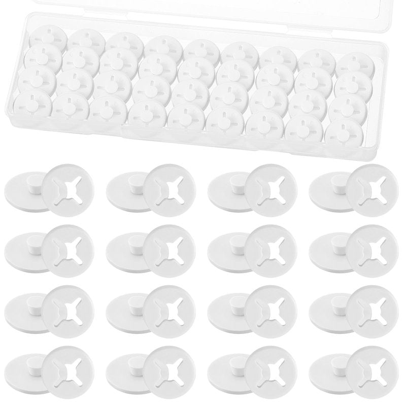 Juexica Running Bib Clips Race Number Buckle Fixing System Triathlon Race Bib Holder Marathon Fastener Holder for Field Event(White)