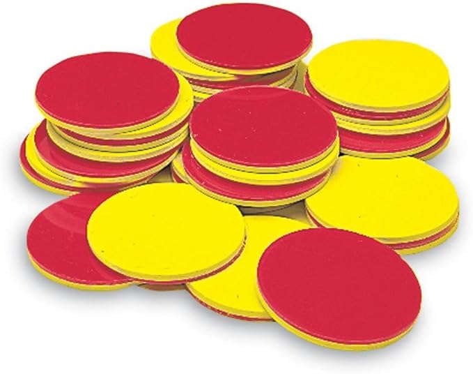 hand2mind Foam Two-Color Counters, Red and Yellow Counters, Counting Manipulatvies, Math Counters for Kids, Counting Chips, Math Manipulatives, Math Bingo Chips, Counters for Kids Math (Pack of 200)