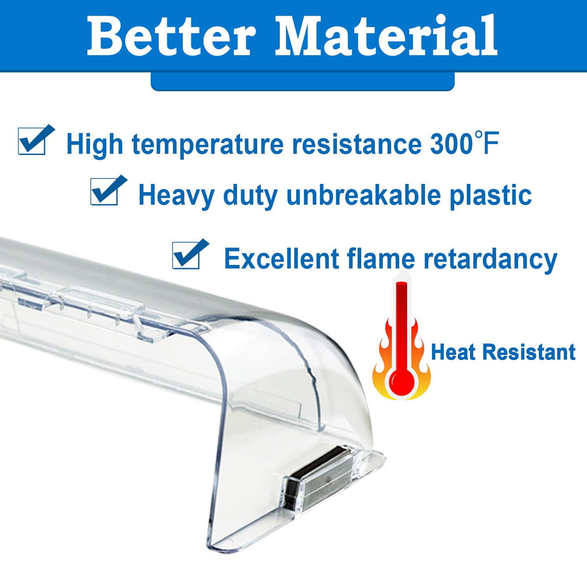Binazon Heating & Air Vent Deflector for Vents, Sidewall, Ceiling, Floor Registers - Adjust Between 9"-14", Magnetic Vent Covers for Air Conditioning, Heat, AC, Floor, Under Furniture (2 Pack Clear)