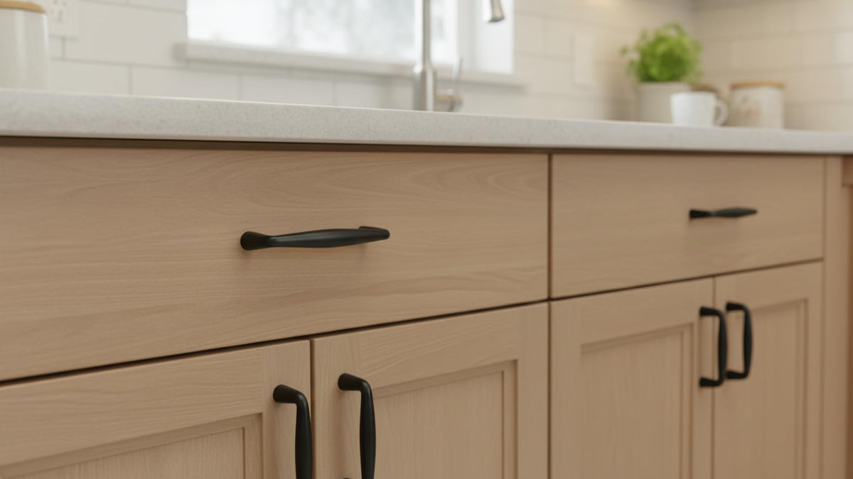 Alzassbg Matte Black Cabinet Pulls and Handles 10 Pack, AL3506MB