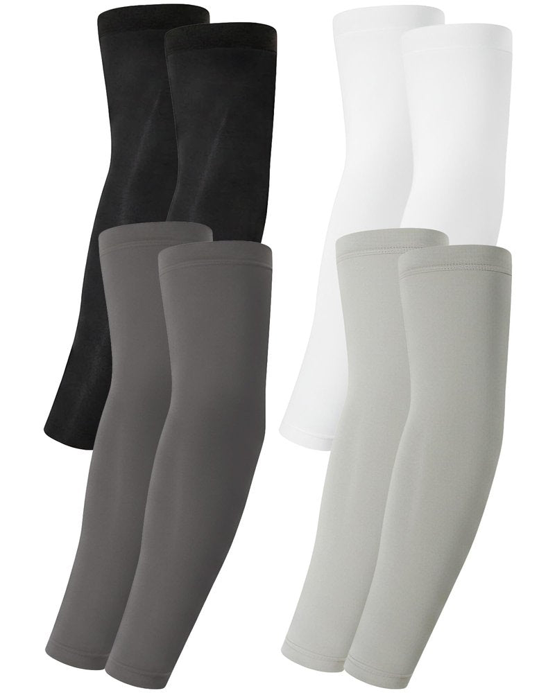 Xeoxarel 4 Pairs Arm Sleeves for Men and Women, Cooling UPF 50+ Sun Protection, Compression for Sports and Outdoor Activities