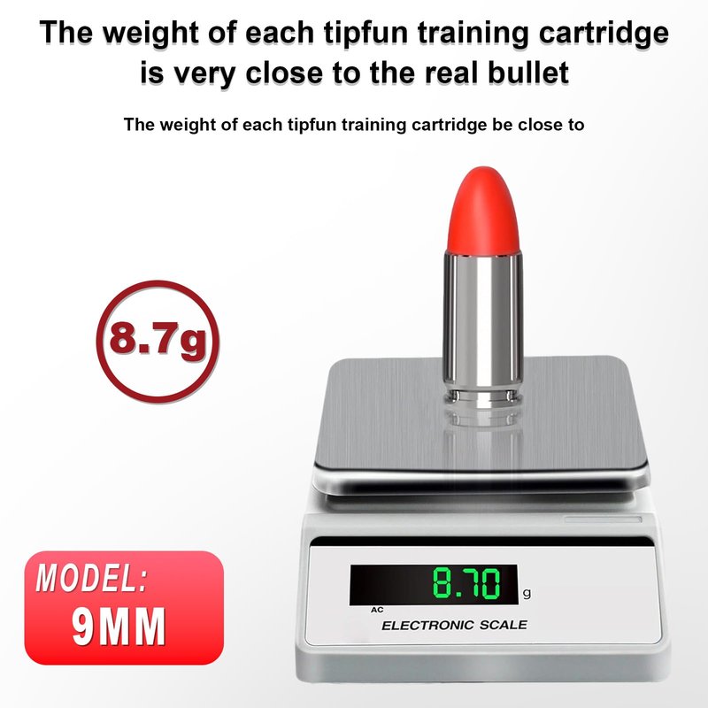 WAKAZO Training Snap Caps Dummy Rounds, Durable CNC-Machined Aluminum Alloy Safe for Handling Drills & Dry Fire Practice, Ideal for Shooting Skill Training (Silvery, 9MM-12PCS)