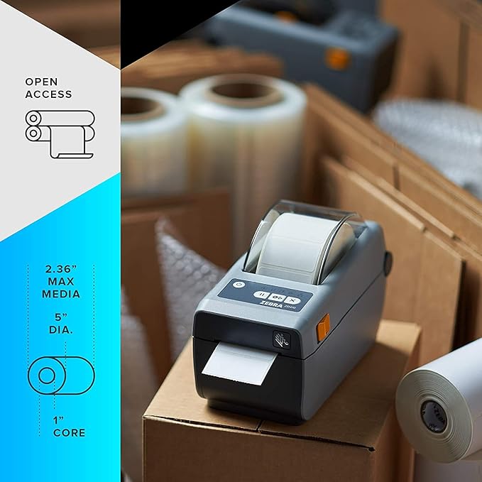 Zebra ZD410 Direct Thermal Desktop Printer Print Width of 2 in USB Connectivity ZD41022-D01000EZ (Renewed)