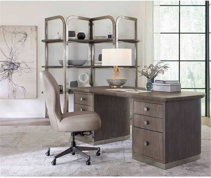 Hooker Furniture Modern Mood Metal Framed Etagere w/Brown Finished Shelves