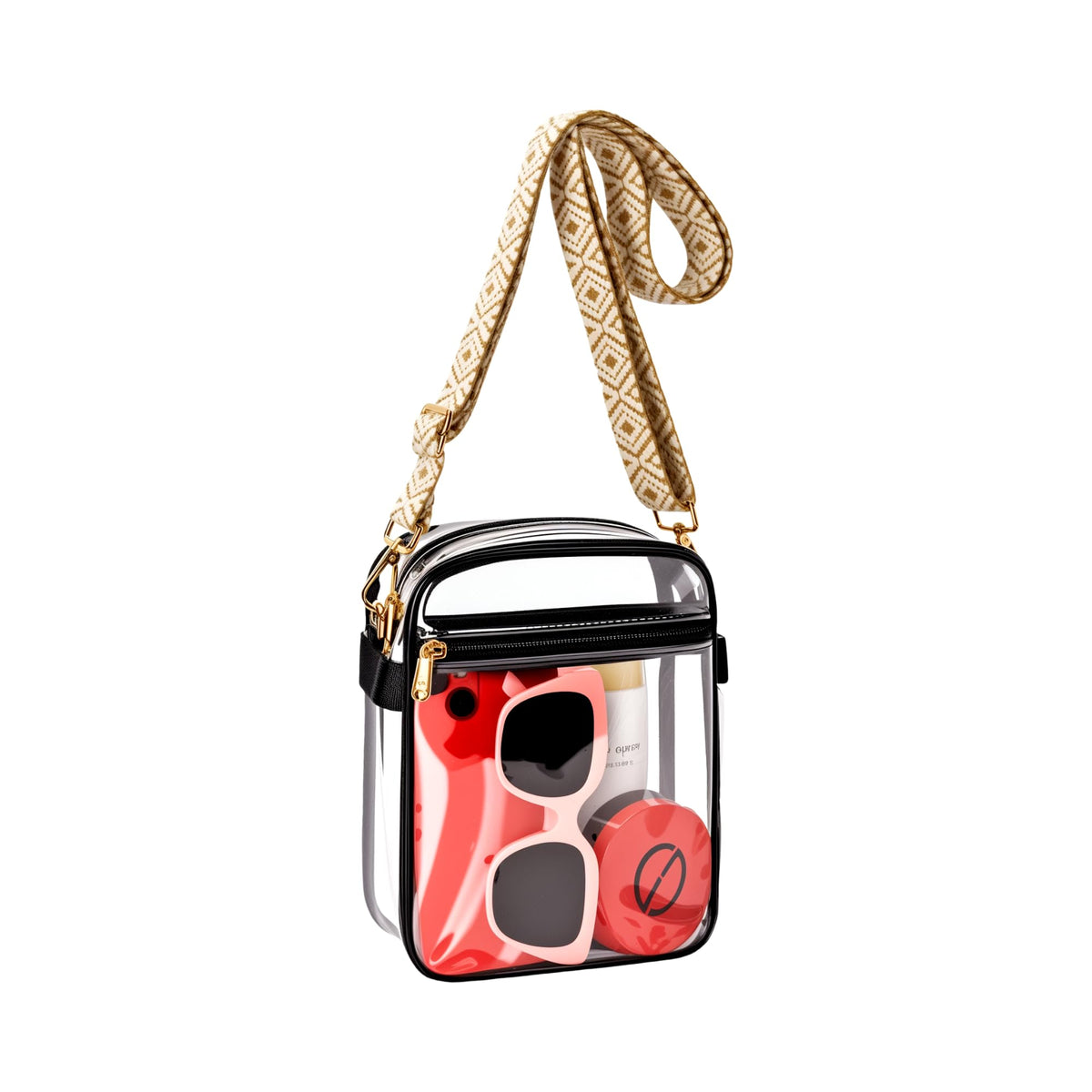 MAY TREE Clear Bag for Stadium Events, 8.5x6.8x3 Inches Stadium Approved