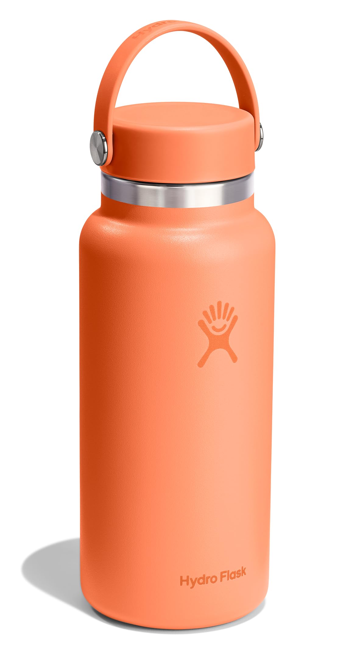 Hydro Flask Water Bottle - Insulated Stainless Steel - Wide Mouth Flex Lid, Non Spill, Leakproof in 32 Oz Nectar Orange