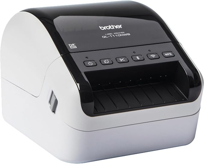 Brother QL-1110NWB Wide Format, Postage and Barcode Professional Thermal Monochrome Label Printer with Wireless Connectivity
