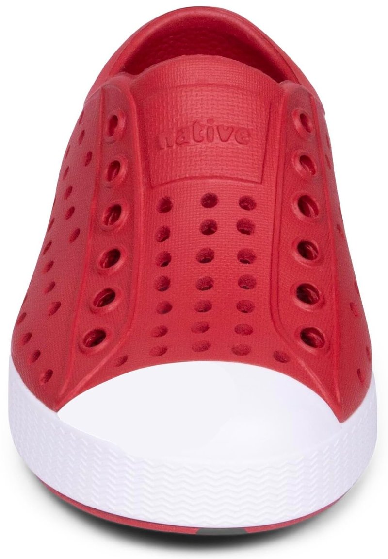 Native Shoes Unisex-Kids Jefferson Sneakers, Ruby Red/Shell White, 12 Little Kid