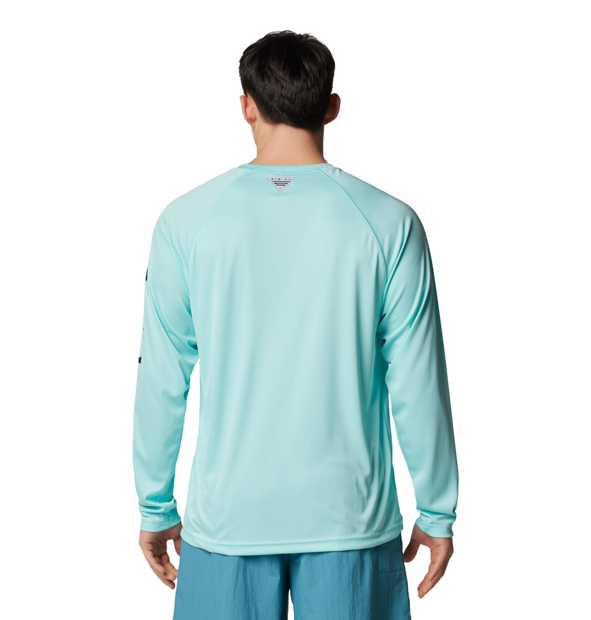 Columbia Men's PFG Terminal Tackle Long Sleeve Fishing Shirt, Gulf Stream/Black Logo, Medium