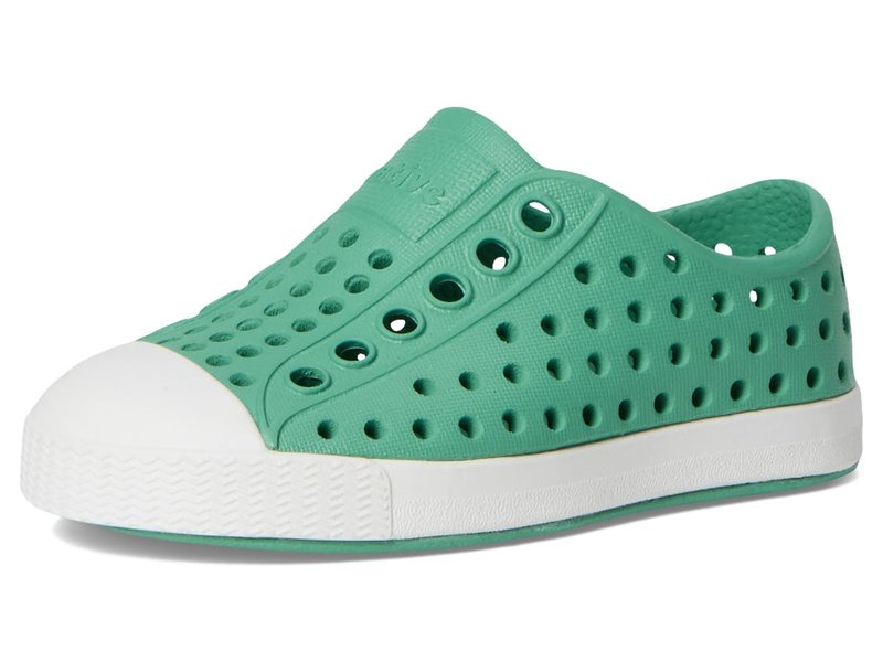 Native Shoes Unisex-Kids Jefferson Sneakers, Alpine Green/Shell White, 8 Toddler