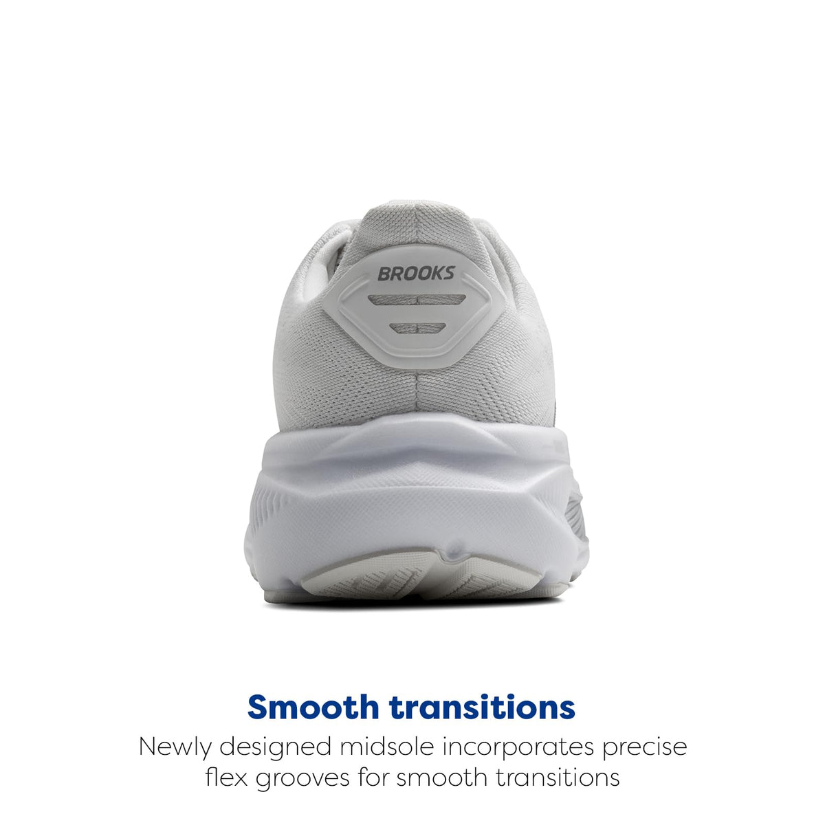 Brooks Women’s Ghost 17 Neutral Running Shoe - White/White/Grey - 10 Medium