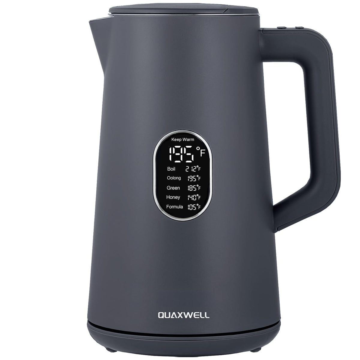 QUAXWELL 1.5L Electric Kettle Temperature Control, Black
