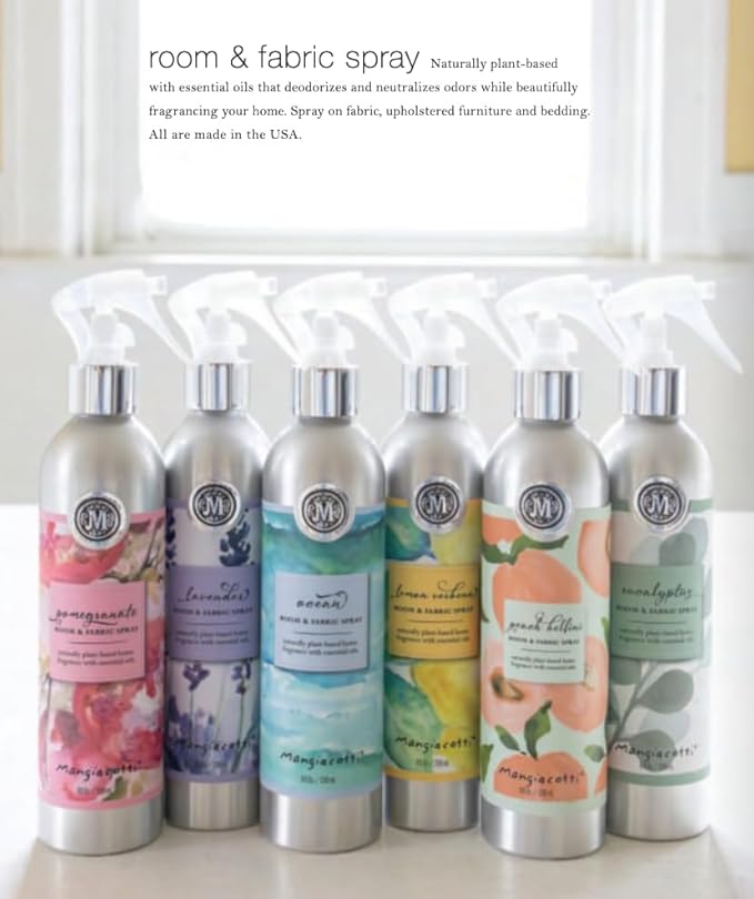 Mangiacotti Room Spritz Fabric Deodorizer Air Freshener Spray|Naturally Plant-Based with Essential Oils Room Fragrance, 8 Ounces, Lavender