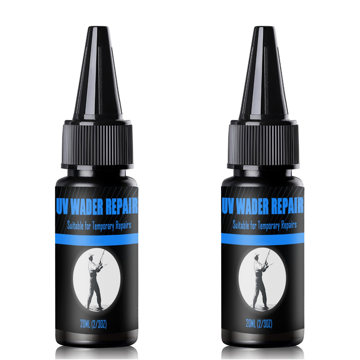 Eupheng UV Wader Repair Glue Instant Sunlight-Curing Sealant for Fishing Waders Waterproof and Flexible, Ideal for On-The-Go Field Repairs Works on Neoprene, Nylon, Rubber