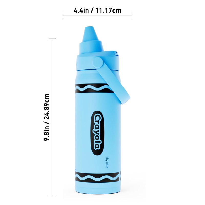 CamelBak Crayola Chug Insulated Stainless Steel Water Bottle, Cold Retention Design with Spill Resistant Chug Lid for Everyday Hydration, 16oz, Sky Blue