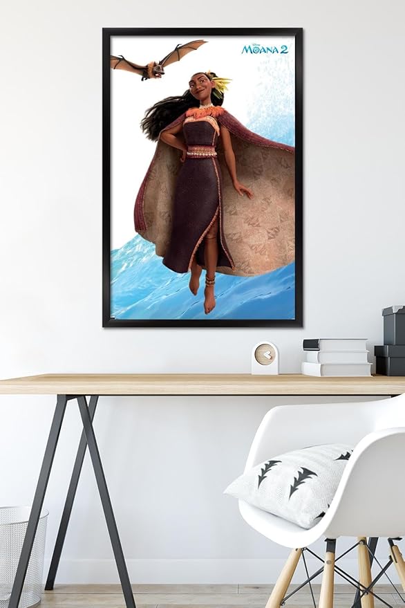 Trends International Disney Moana 2 - Matangi Wall Poster, 34L x 22.4W, Black Framed Version