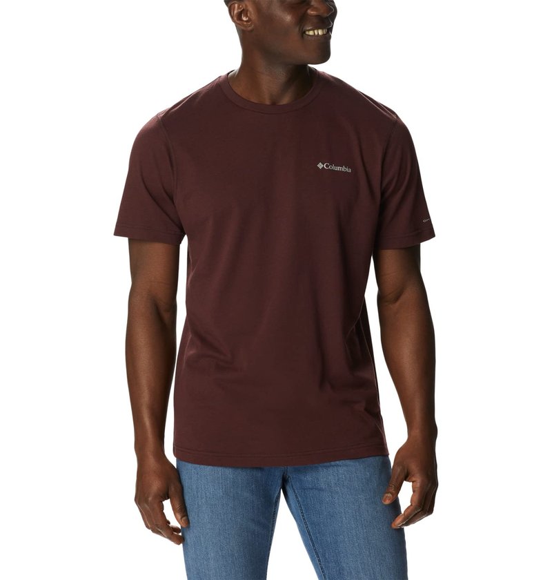 Columbia Men's Big & Tall Thistletown Hills Short Sleeve, Elderberry/Black, 4X B&T