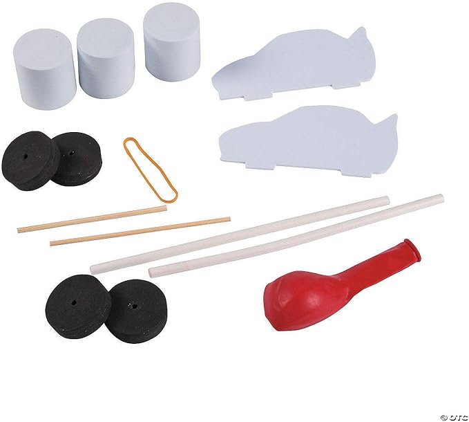 Fun Express DIY Steam Car Craft Kits Makes 10 - STEM Toys Science Kits for Kids Age 5-7 8-12 | Educational Engineering Building Kit for Boys | Hands-On Learning & Education Toys for Science Projects