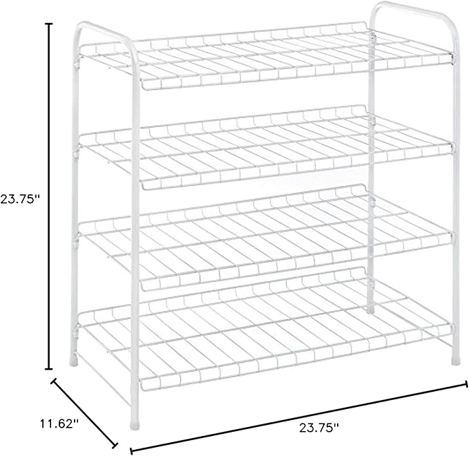 Whitmor Inc. 6023-4139-CB 4 Tier, White, Closet Shelf