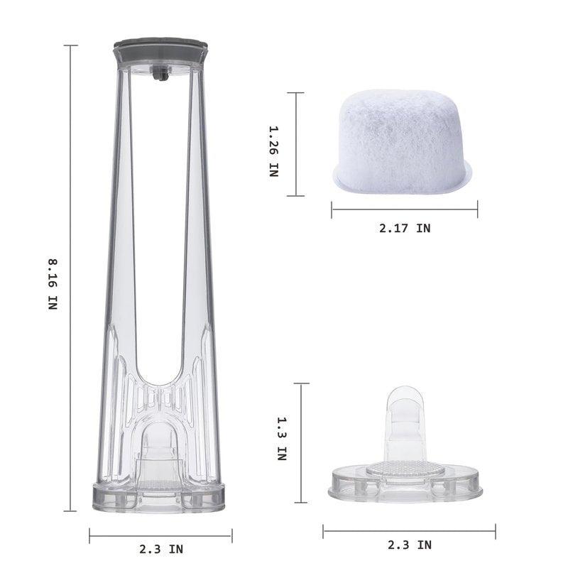 Water Filter Holder Starter Kit for Keurig 2.0 K-Express Essentials K-Supreme (Plus) K-Cafe K-Select K-Elite Brewers K-Slim, Water Reservoir Handle with 6 Filters