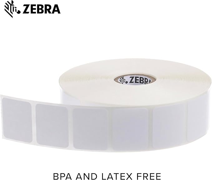 Zebra 1.25 x 1 in Direct Thermal Paper Labels Z-Perform 2000D Permanent Adhesive Shipping Labels 1 in Core 6 rolls 10031633SP