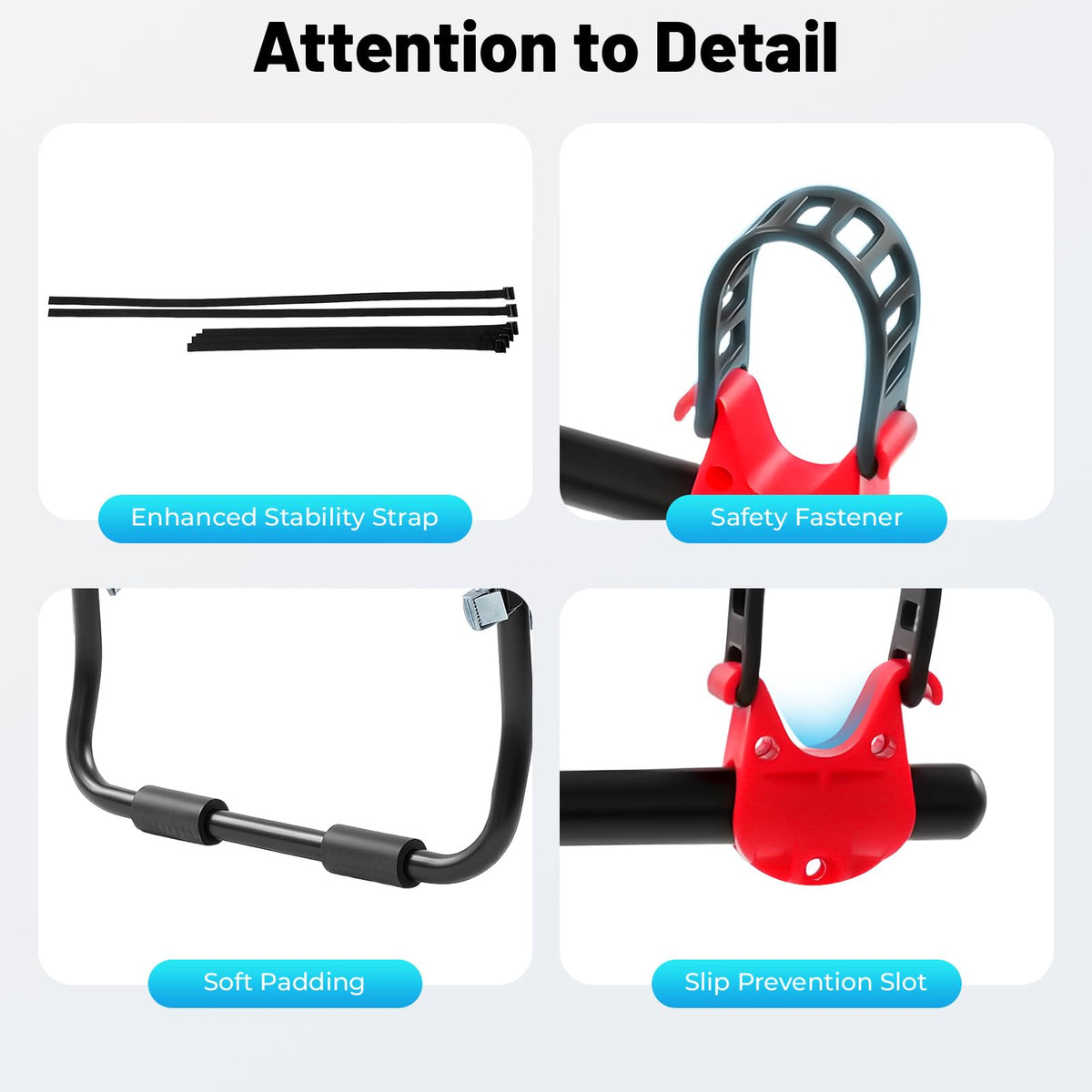 3-Bike Trunk Mount Rack for Cars, SUVs & Minivans – Heavy Duty 44.1 lbs Capacity Bike Carrier with Anti-Slip Slots & Soft Pads