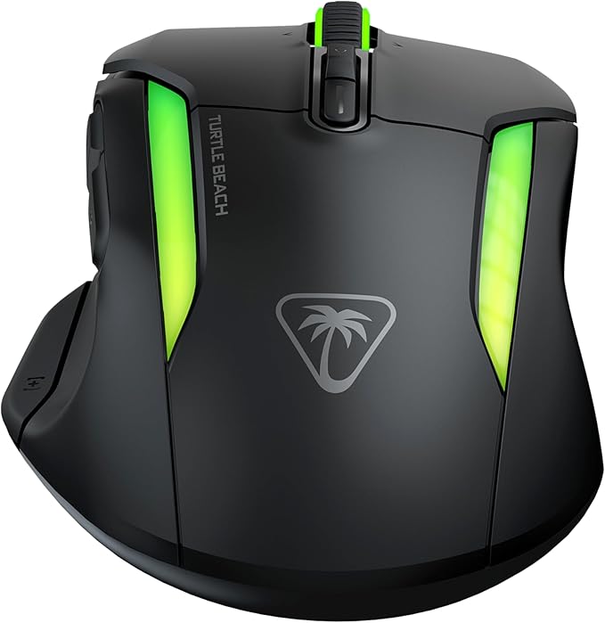 Turtle Beach Kone II Air Wireless RGB Gaming Mouse, 350-Hr Rechargeable Battery, 26000 DPI Optical Sensor, 100M Click Optical Switches, 21 Customizable Inputs, Ergonomic, 4D Scroll Wheel – Ash Black