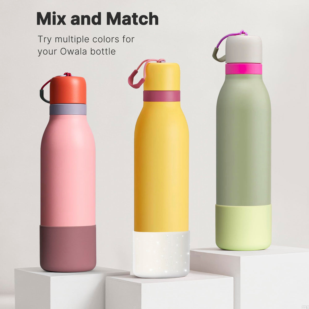 Lpaacat Silicone Water Bottle Boot for 24/18 oz Owala FreeSip Twist, Anti-Slip Rubber Bottom Protector Sleeve Cover Compatible with Owala 24 oz FreeSip Twist Water Bottle with Straw (Green)