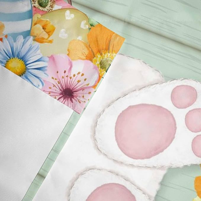 Easter Curtain Valances for Windows, Kitchen Valance Window Treatment, Spring