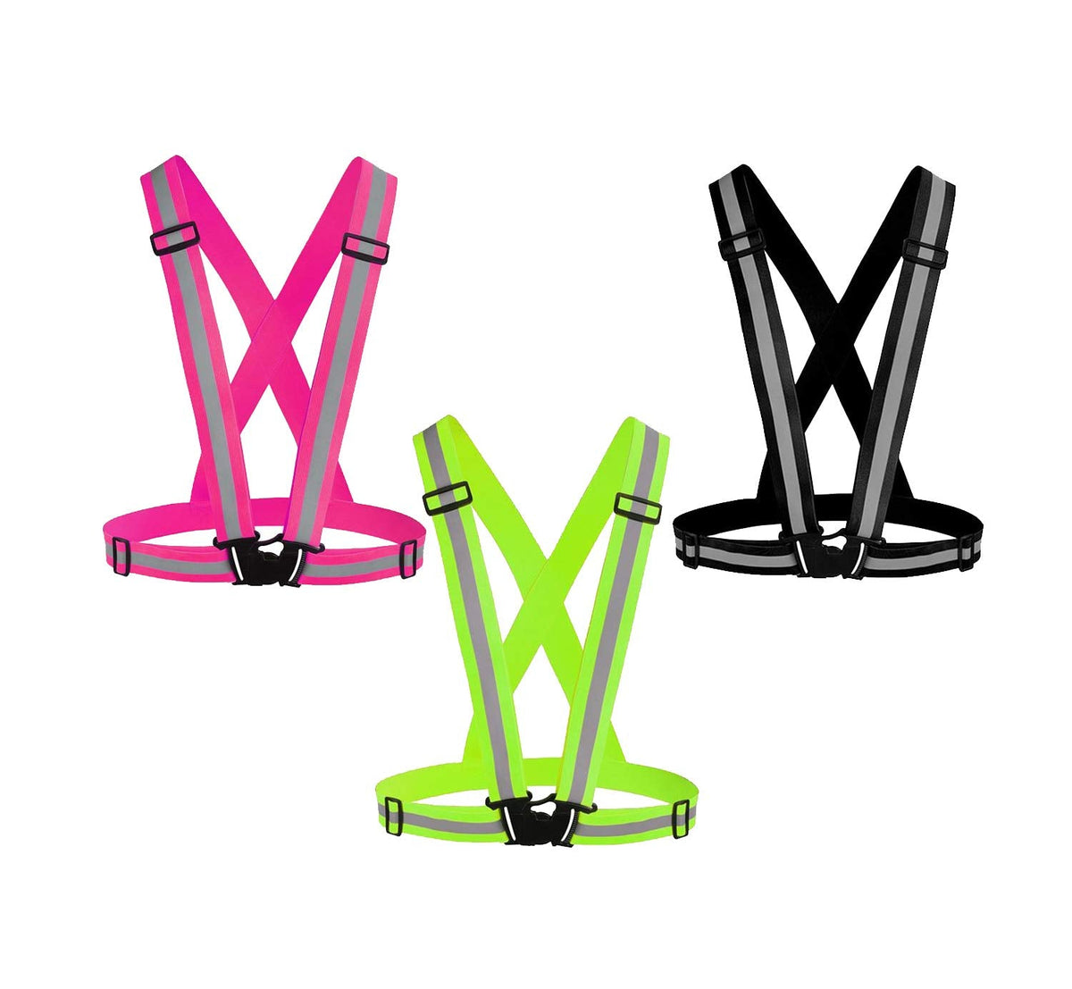 Awnuuw Reflective Vest Running Gear 3Pack, Adjustable Safety Vests