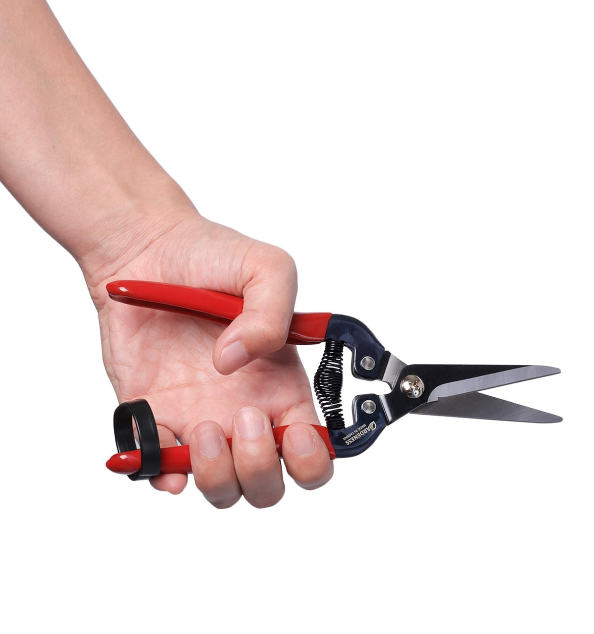 Gardeness SK5 High Carbon Steel Floral Scissors, 6mm Cutting Capacity Ultra Sharp Serrated Blade, Lightweight Effort-Saving Garden Snips & Flower Clippers for Stems, Bonsai and Fruit Picking