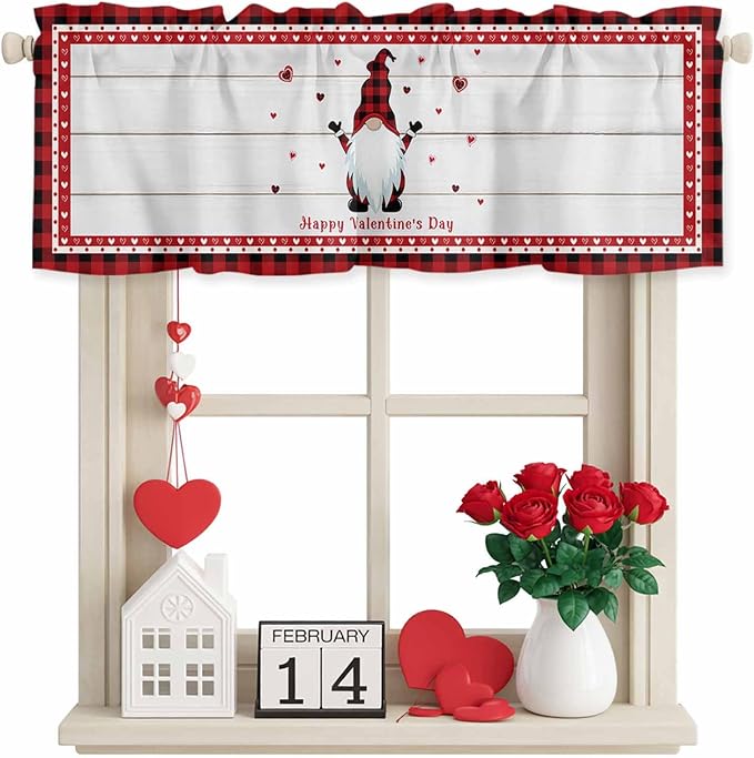 Valentine's Day Valance Curtains