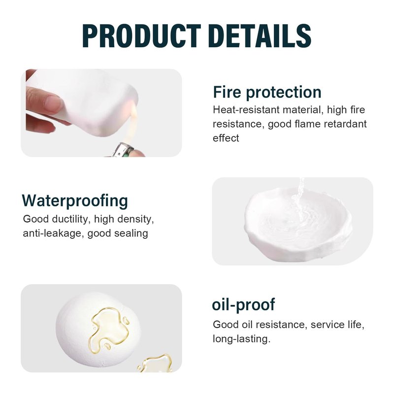 2026 Upgraded Repair Sealing Clay, Waterproof Sealant Mastic,Quick Mending Mud for Drain Connection, Wall Hole, Air Conditioning Hole Waterproof Seal Putty (4)
