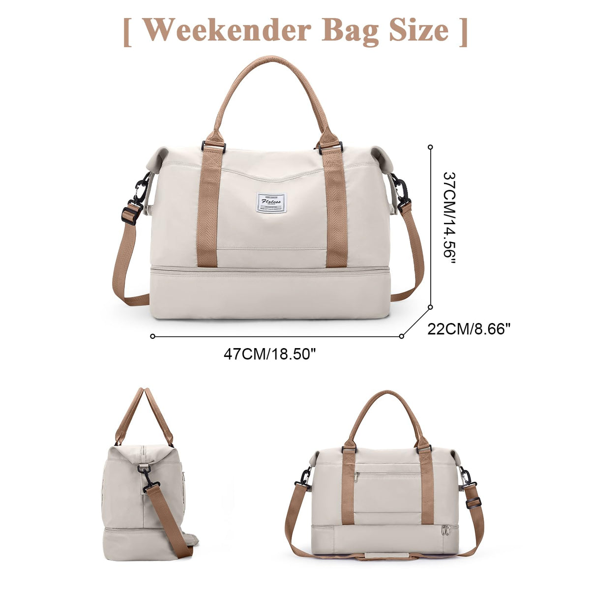 Travel Duffel Bag with Shoes Compartment,Weekender Bags for Women Travel